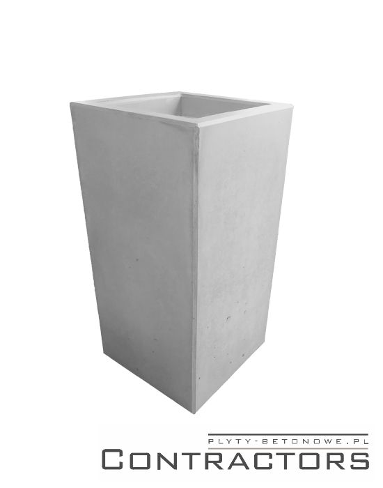 d-5.5.8 donica z betonu architektonicznego 50x50cm wysoko 80cm
